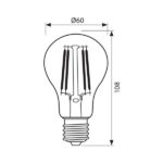 Vivalux VIV004087 LED филамент лампа FLICK VINTAGE LED AFV60 6W 550lm E27 2700K