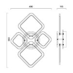 Vivalux VIV004606 Мултифункционална LED плафониера RUBY LED 55W