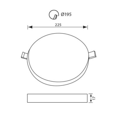 Vivalux VIV004282 LED панел RONDO LED 36W 3600lm бял 4000K