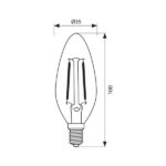 Vivalux VIV004091 LED филамент лампа FLICK OPAL LED BFO35 4W 400lm E14 3000K