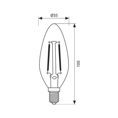 Vivalux VIV004091 LED филамент лампа FLICK OPAL LED BFO35 4W 400lm E14 3000K