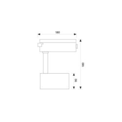 Vivalux VIV004060 LED прожектор за релсов монтаж TRANCE LED 30W 2100lm бял 3000K