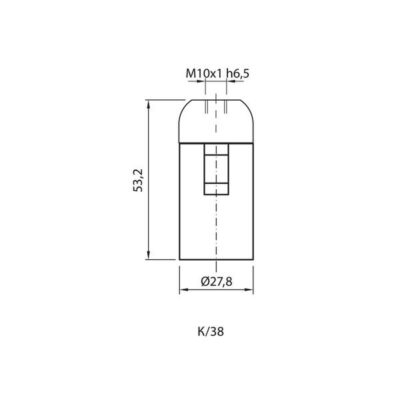 Vivalux VIV002701 Фасунга термопластична K/38/T210/VB