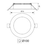 Vivalux VIV003953 LED луна за вграждане MONI LED 8W 3000K