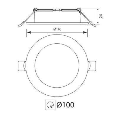 Vivalux VIV003953 LED луна за вграждане MONI LED 8W 3000K