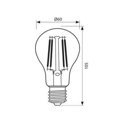 Vivalux VIV004089 LED филамент лампа FLICK OPAL LED AFO60 8W 700lm E27 3000K