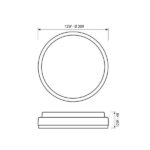 Vivalux VIV003685 LED плафониера ELLIS/R LED 12W бял 4000K IP54