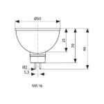 Vivalux VIV000131 LED лампа LED20 MR16 1.5W 12V G5.3 зелена