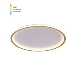 Vito 2026250 LED CEILING ROUND LIGHTING FIXTURE DISC 2 φ500*H45 46W 3xCCT-DIP SWITCH WHITE+GOLD