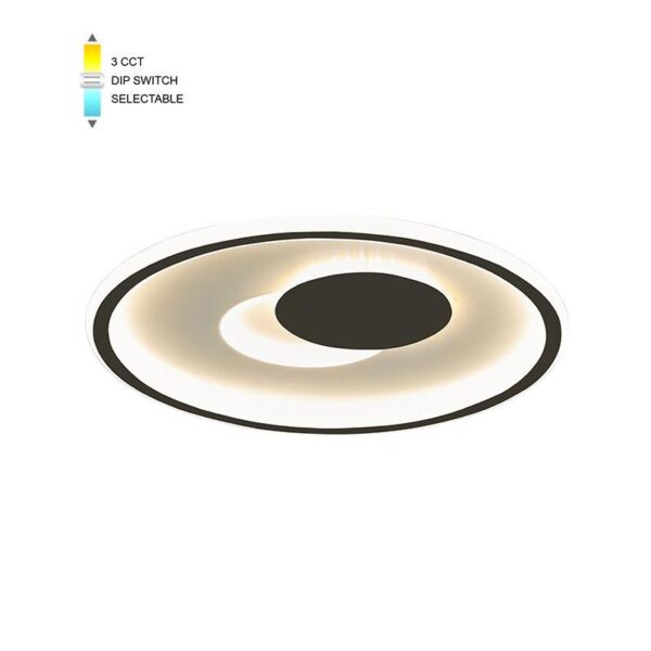 Vito 2026260 LED CEILING ROUND LIGHTING FIXTURE DISC 3 φ400*H45 52W 3xCCT-DIP SWITCH WHITE+BLACK