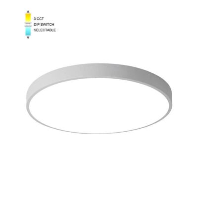 Vito 2026070 LED CEILING ROUND LIGHTING FIXTURE FINESSE R1-35 φ400*H50 35W 3xCCT-DIP SWITCH WHITE