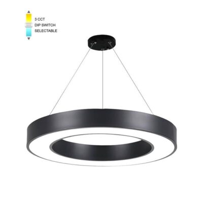 Vito 2026300 LED PENDANT ROUND LIGHTING FIXTURE FINESSE D-45 φ500*H70 45W 3xCCT-DIP SWITCH BLACK