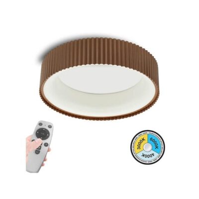 VITO 2024670 ЛЕД Повърхностен Монтаж Плафон TANIA DIMMABLE-AS46 42W 3xCCT BROWN с 2.4G Контролер