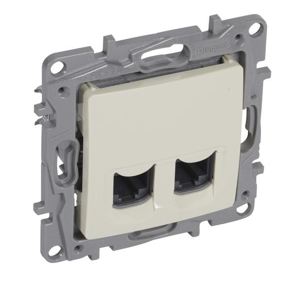 Legrand 764674 ДВОЙНА РОЗЕТКА 2xRJ45 UTP КАТЕГОРИЯ 6 NILOE LEGRAND - КРЕМ