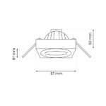 Milagro ML0039 Бяло вградено тяло Nusa Square