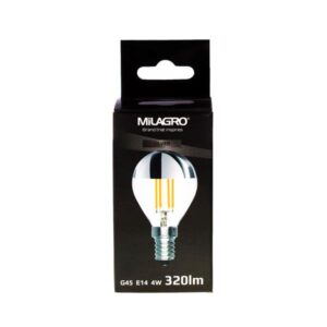 Milagro ML1373 LED крушка с нажежаема жичка 4W G45 E14 2700K TOP SILVER