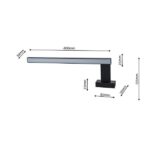 Milagro ML4380 SHINE BLACK 45cm 11W LED стенна лампа