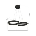 Milagro ML5479 INFINITY BLACK 60W LED висяща лампа