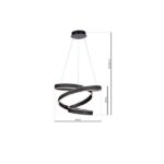 Milagro ML6160 Lampa wisząca ANDROMEDA BLACK 100W LED