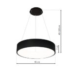 Milagro ML6358 OHIO BLACK 24W LED висяща лампа