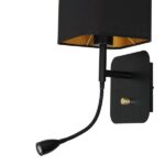 Milagro ML6366 NAPOLI BLACK/GOLD аплик 1xE27 + 1W LED