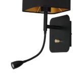 Milagro ML6366 NAPOLI BLACK/GOLD аплик 1xE27 + 1W LED