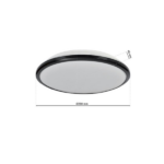 Milagro ML6402 LED Плафон TERMA BLACK 18W IP44 Ø280 мм