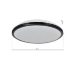 Milagro ML6404 LED Плафон TERMA BLACK 24W IP44 Ø360 мм