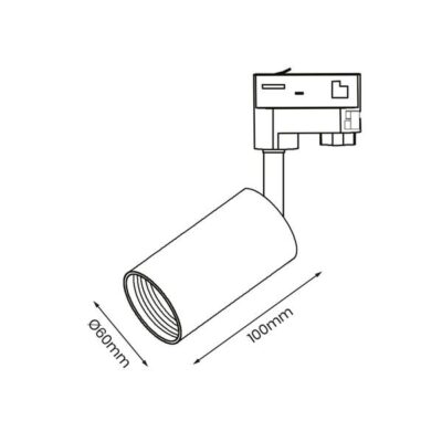 Milagro ML7678 Track Spot Pipe White 1xGU10 3-кръг