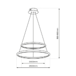 Milagro ML7943 РОТОНДА ХРОМ 51W LED висяща лампа