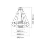 Milagro ML7947 Висяща LED лампа ROTONDA GOLD 93W