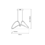 Milagro ML7953 Висяща LED лампа TESORO GOLD 48W