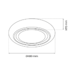 Milagro ML8127 Плафон MEGAN GOLD Ø480 mm 48W LED