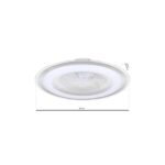 Milagro ML8503 Plafoniera LED ZONDA SILVER 48W z wentylatorem