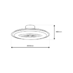 Milagro ML8504 ZONDA WHITE 48W LED плафон с вентилатор