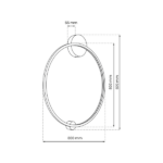 Milagro ML8860 LED плафон Saturno Black 46W
