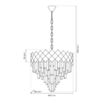 Milagro ML8889 CARISMA CHROME полилей 9xE14