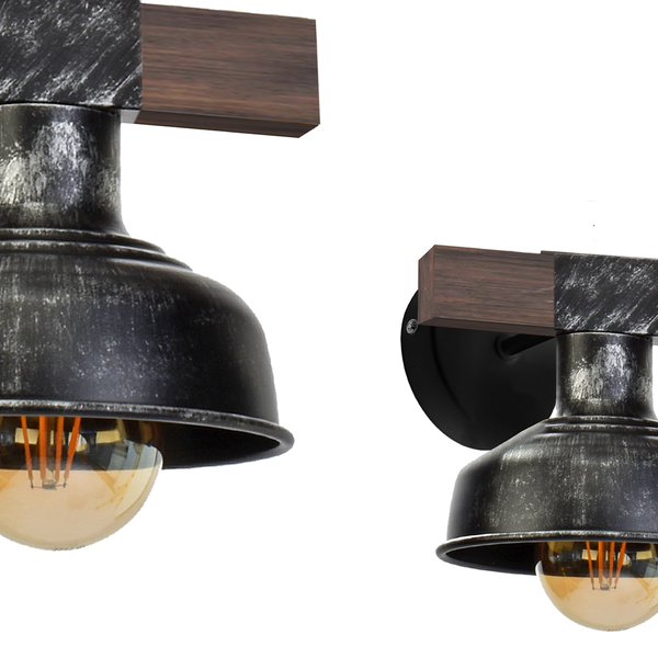 Milagro MLP6241 FARO BLACK/WOOD аплик 1xE27 60W