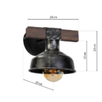 Milagro MLP6241 FARO BLACK/WOOD аплик 1xE27 60W