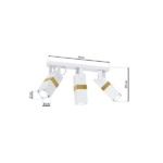 Milagro MLP6274 VIDAR WHITE/GOLD 3xGU10 Спот