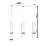 Milagro MLP6284 Висяща лампа VIDAR WHITE/CHROME 3xGU10