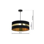 Milagro MLP6318 PALMIRA BLACK / GOLD висяща лампа 1xE27 60W