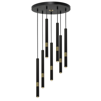 Milagro MLP6385 Lampa wisząca MONZA BLACK/GOLD 7xG9 8W