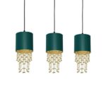 Milagro MLP64500 ALMERIA GREEN/GOLD висяща лампа 3xE27