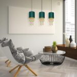 Milagro MLP64500 ALMERIA GREEN/GOLD висяща лампа 3xE27