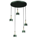 Milagro MLP7769 Висяща лампа ARENA GREEN/GOLD 5xGX53