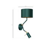 Milagro MLP7873 Стенна лампа VERDE GREEN + 1x mini GU10