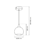 Milagro MLP8320 Висяща лампа MONTE SILVER fi 200 1xE27