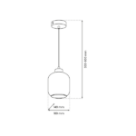 Milagro MLP8367 Висяща лампа SOMBRA CLEAR 1xE27