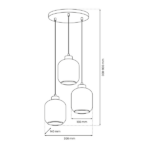 Milagro MLP8375 Lampa wisząca SOMBRA SMOKED 3xE27